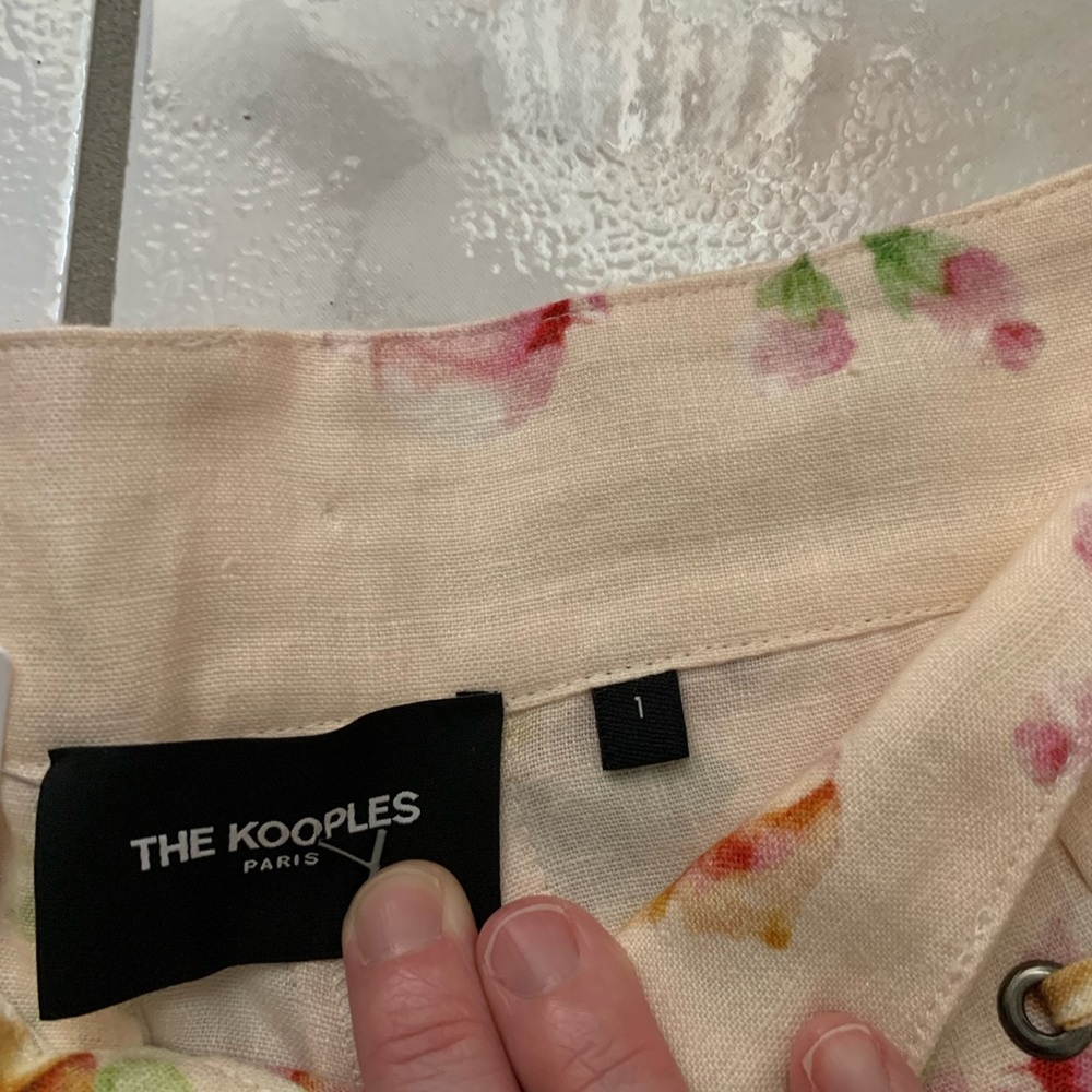 The Kooples Antique Floral Lace-Up Shorts - Picture 7 of 7